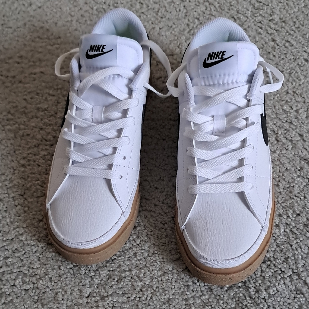 Brand New Nike White Sneakers with Tan Sole